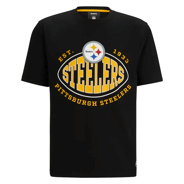 Men's Pittsburgh Steelers Black BOSS X Trap T-Shirt